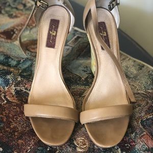 7 For All Mankind Floral Sandals